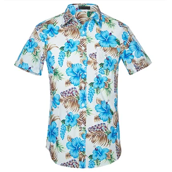 100% Rayon Hawaiian Shirts Wholesale Men Cheap Beach Aloha Shirts - Buy ...