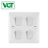 VGT Professional Manufacture Electrical 10 Amp White Wall Switch Socket