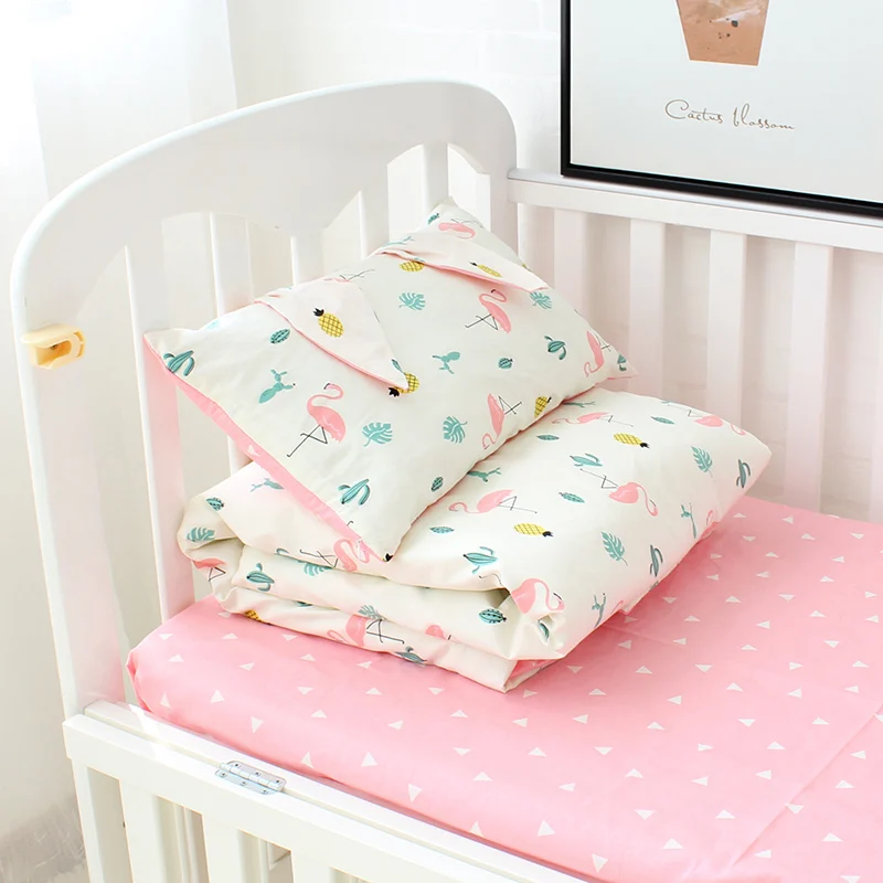 7pcs Baby Crib Bedding set Bumpers Quilt Pillow Cot Sheet Organic Cotton AU001 