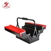 Portable metal iron sheet three layers and five grids Tool box with tray toolbox for Auto shop household