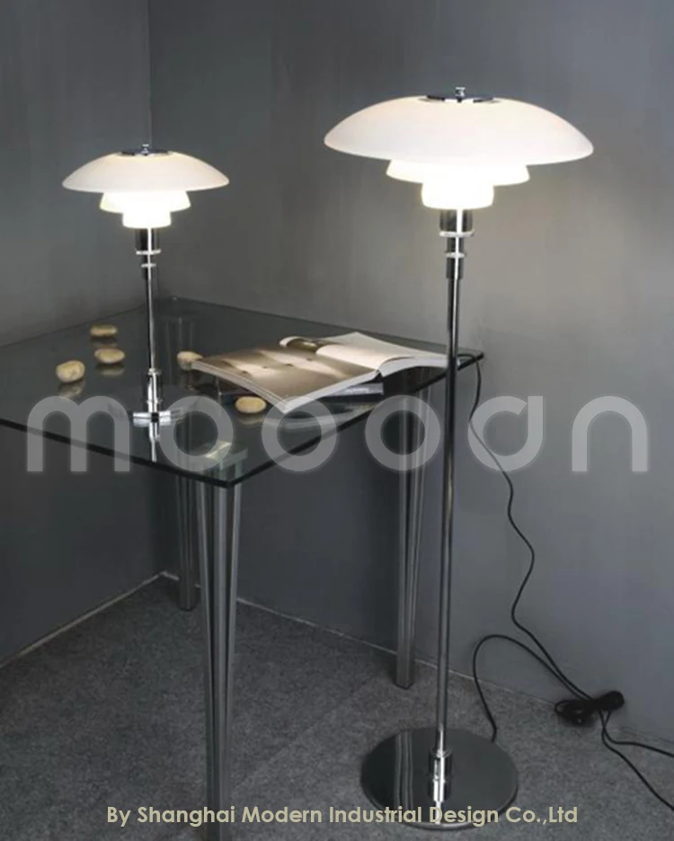 Modern European Denmark Opal White Glass decorative Poul H Floor Lamp for bedroom