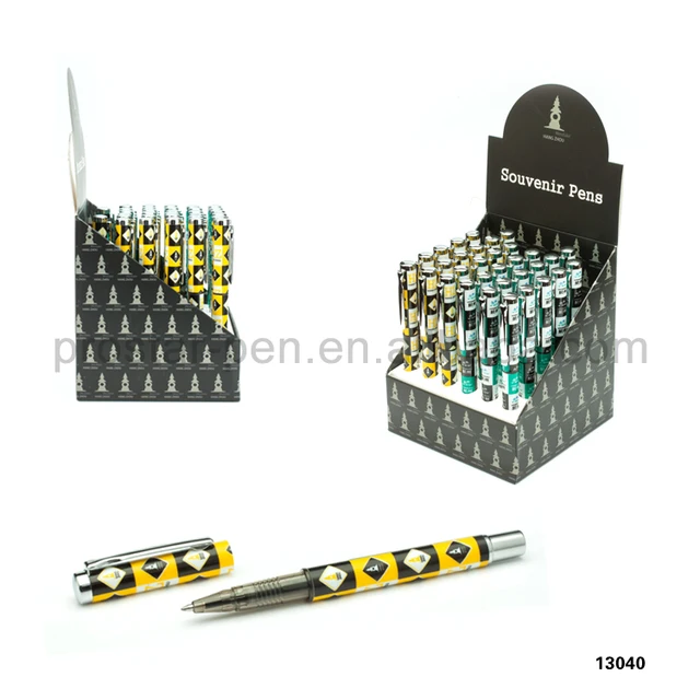 2015 best selling good quality cap off custom plastic souvenir ballpoint pen