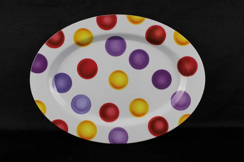 100% melamine fruit salad plate