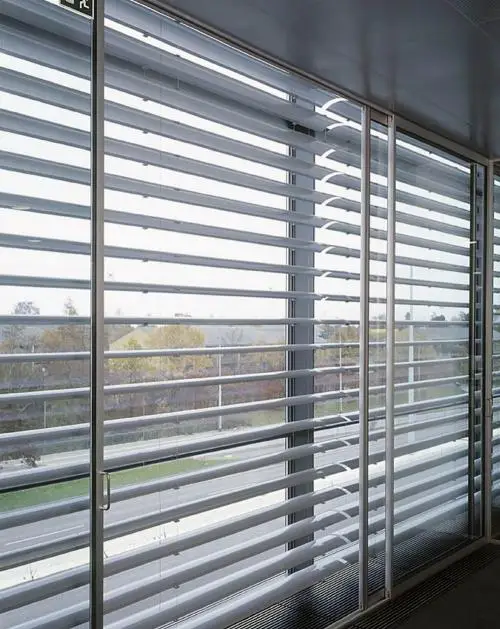 Customized folding adjustable glass windows / sun shade aluminium louvers
