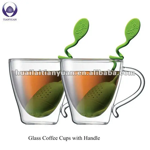 heat resistant hand made colored glass tea sets