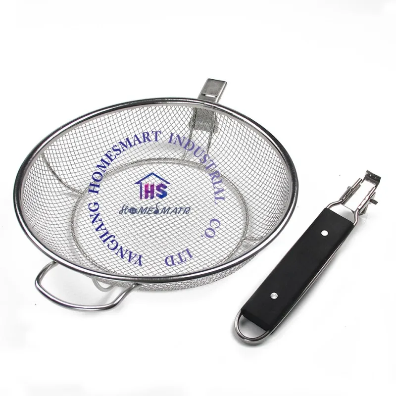 BBQ Masters Non-Stick Grill Basket Cooking Food Topper Barbecue Wok Topper Pan
