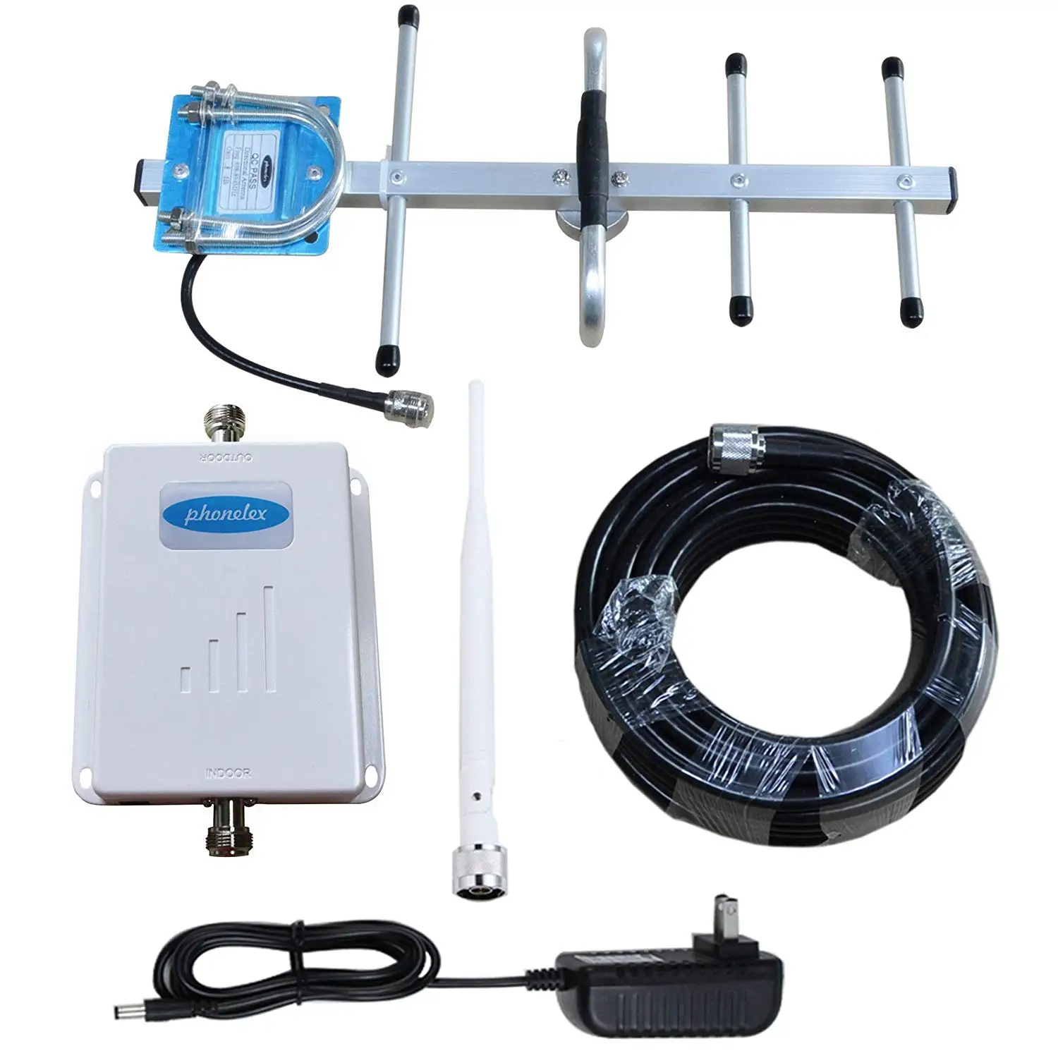 Phonelex AT&T T-Mobile Cell Phone Signal Booster 4G LTE 700Mhz FDD Band 12/17 Cell Signal Booster Mobile Phone Signal Amplifier Repeater (Whip+Yagi 70dB)