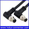 Waterproof sensor m8 3 pin bend watercraft cable