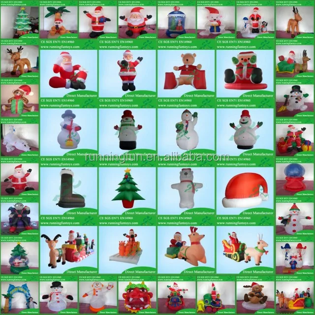 Inflable Animado Santa Claus Escalada Y Emergente De Chimenea