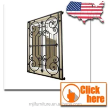 Atacado de f&aacute;brica estilo moderno a&ccedil;o galvanizado de imers&atilde;o a quente decorativo ferro forjado grelha de janela