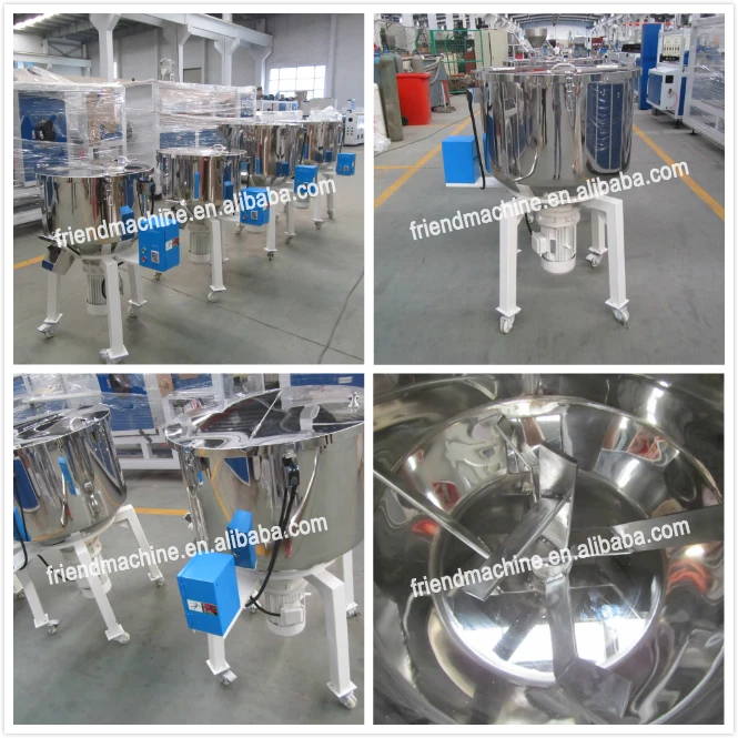 200kg Stainless Steel Vertical Plastic Mixer / Vertical Color Mixer