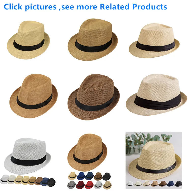 Panama Hats 4 Colors Straw Hat For Women Beach Fedoras Casual Coconut ...