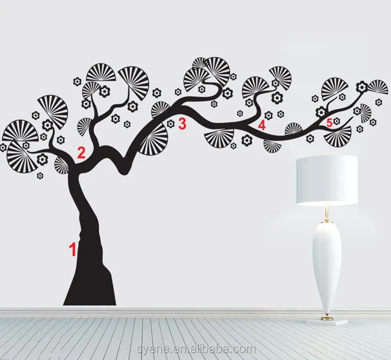 Newest syene custom art vinyl large tree wall decal giant huge