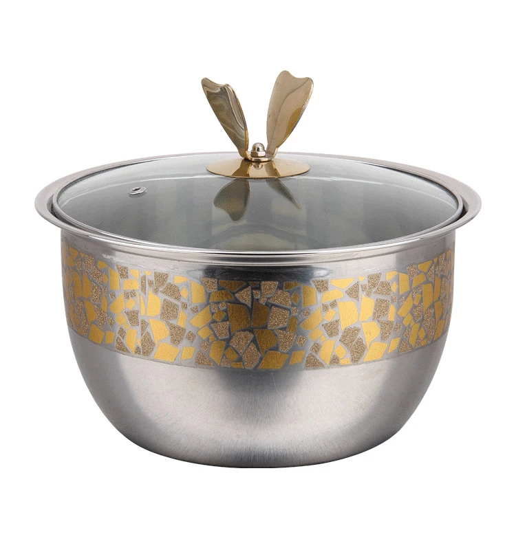 Fashionable 3pcs Stainless Steel Tableware Soup Mixing Bowl Set With Lid Buy Soup Bowl Gift
