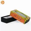 High Quality Customized Logo Lift Off Lid Rigid Cardboard Socks Matte Paper Packaging Box with Clear Pvc Window