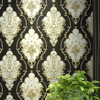 European Textured Damask Pvc Wallpaper Home Art Decor Damask Pvc Wallpaper Home Art Decor