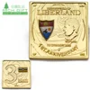 bulk cheap custom made souvenir donald trump queen elizabeth american eagle plated antique rose gold coin for souvenir