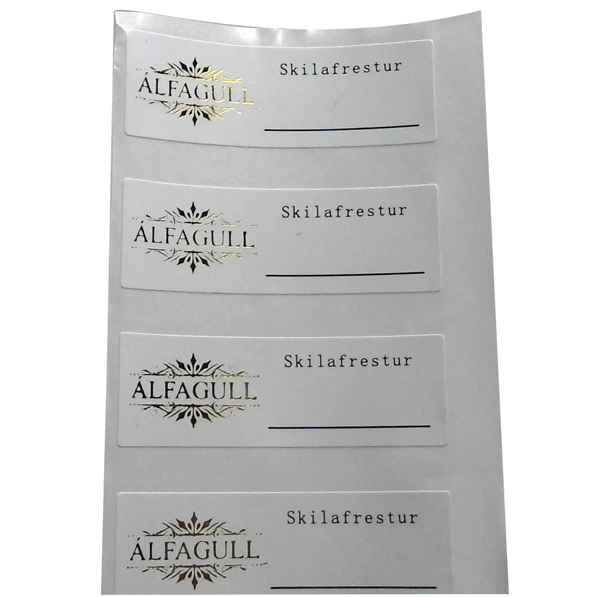 Aluminum Foil Label Sticker With Serial Number And Printing - Buy ...