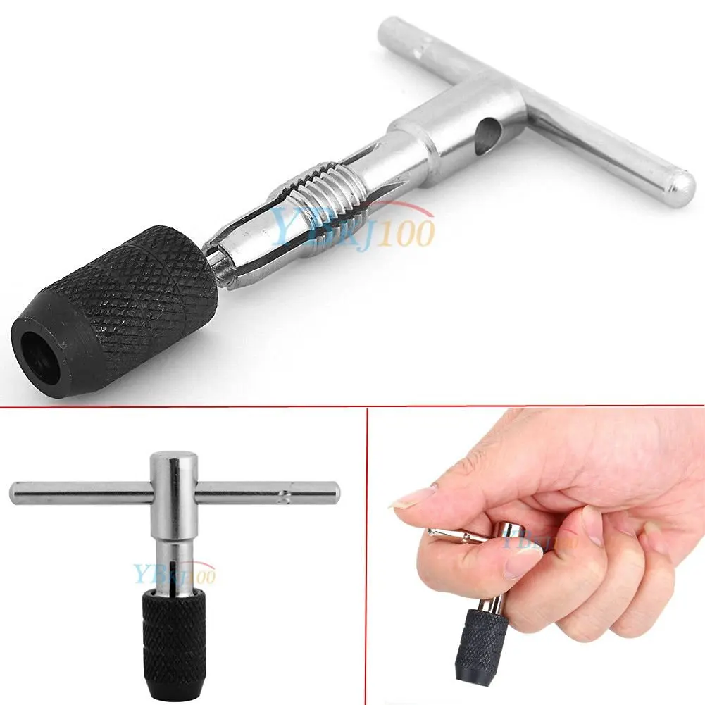 T-Handle Tap Wrench Chuck Type Capacity M3-M6 1/8"-1/4" Adjustable Hand Tool Hot ~ITEM #GH8 3H-J3/G8351478