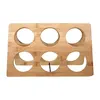 6 Bottle Bamboo Countertop Standing Table Storage Wine Rack