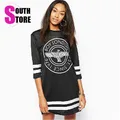 2016 Half Sleeve O Neck Vestidos Letters and Eagle Pattern Printed Women Dress Hollow Out Mesh