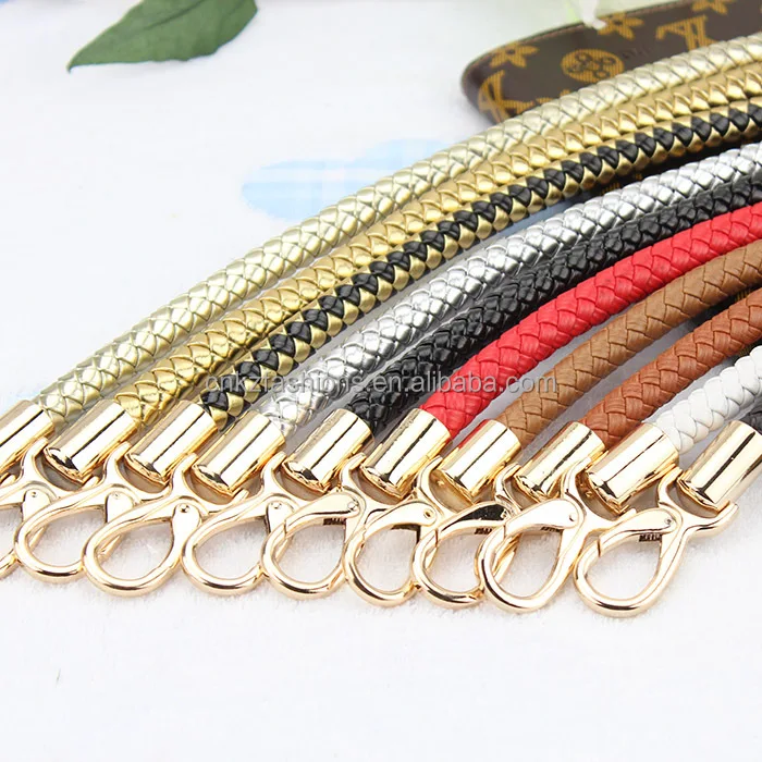 Pu Leather Braided Rope Bag Handles For Handbag Shoulder Bag Strap