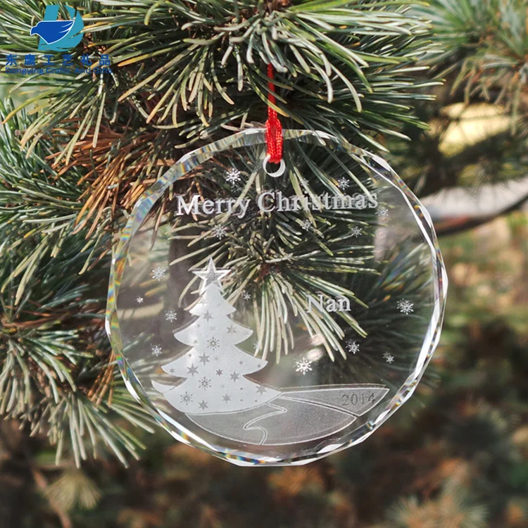 Factory Wholesale Clear Crystal Christmas Tree Ornaments For Party