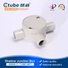 electrical conduit fitting pvc shallow Plastic Box with 3 / three way entries