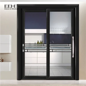 Aluminum Comfort Room Door Design With Double Glass Aluminum
