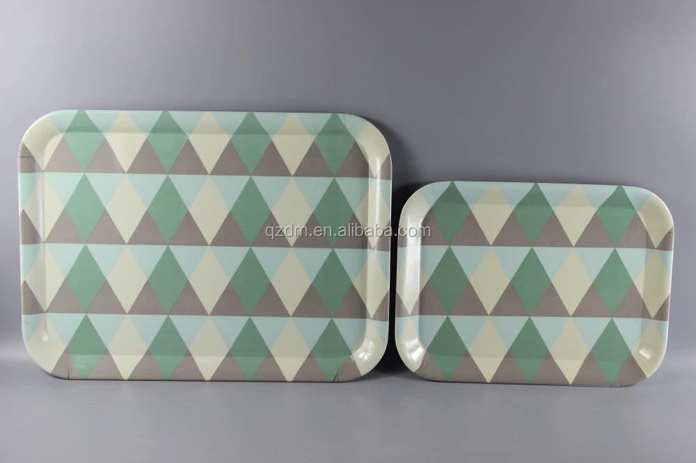 Melamine Tray Set,Rectangle Melamine Serving Tray Set Of 2pcs