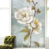 CS-FM45 Art Mosaic Factory Bathroom Tiles White Flower Wall Mural Design