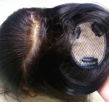 2017 Human Hair Clip In Top Pieces For Hair Losser Human Women S