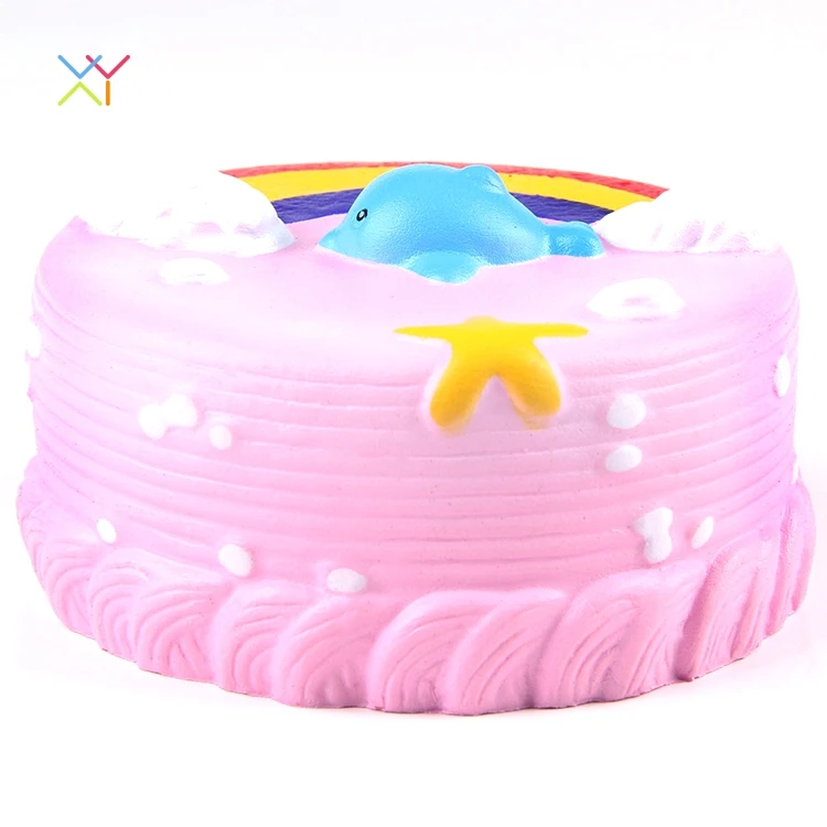 promotional squishy Unicorn whale rainbow squishy cake toys jumbo squishy scented stress relief toys for kids