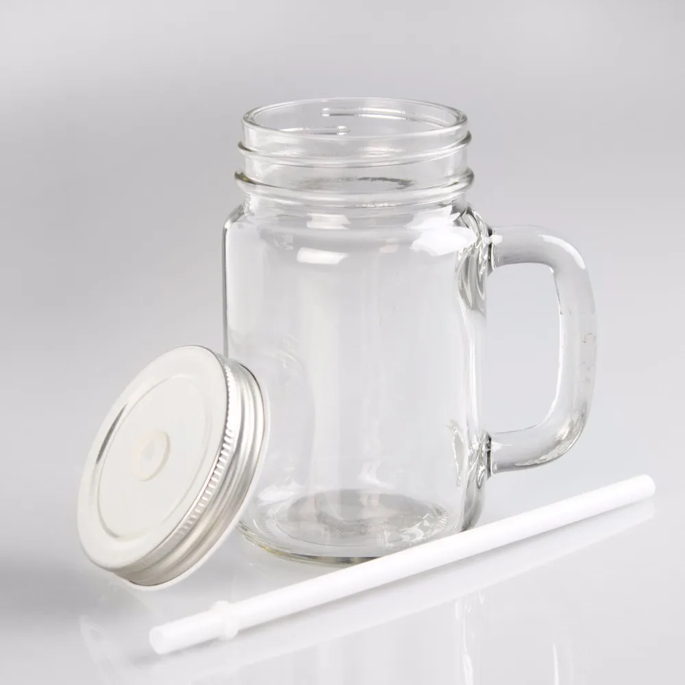 Wholesale High Quality 15 Oz Custom Mason Jars With Lid/straw/handle