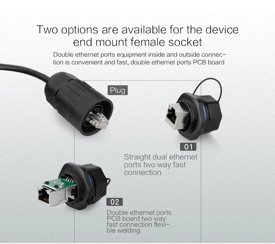 Bulkhead Outdoor Extension Bulkhead Circular Rj45f
