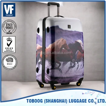 purple hard case suitcase