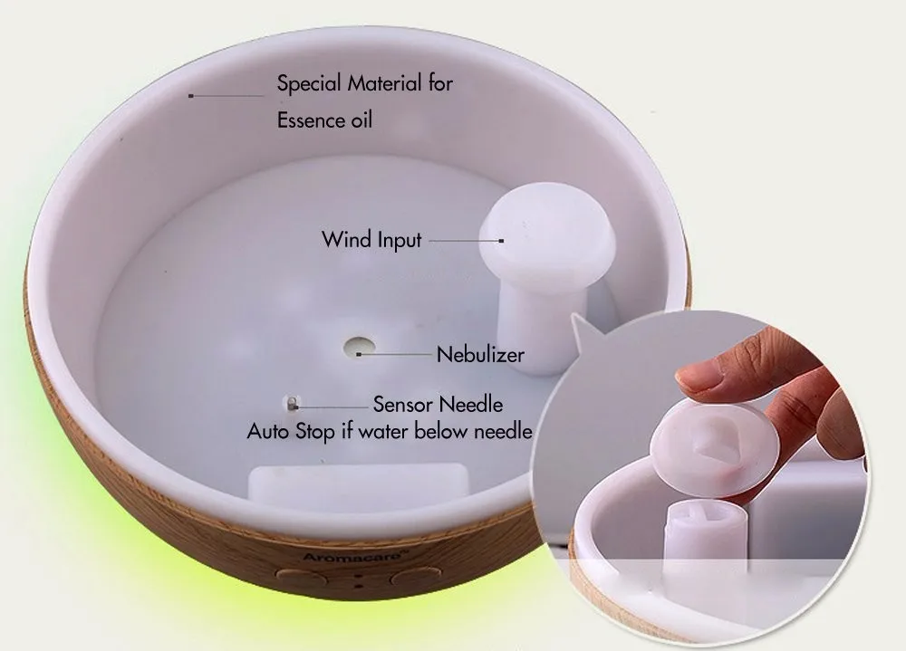 600ml Aromatherapy Essential Oil Aroma Nebulizer Diffuser For Room