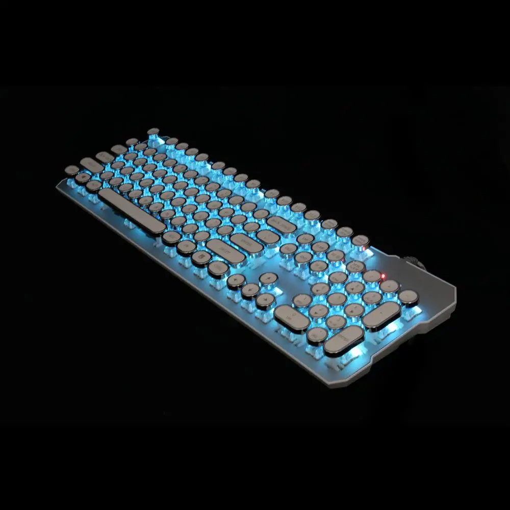 热卖复古朋克设计最佳有线多媒体机械键盘与竞争力的价格为游戏