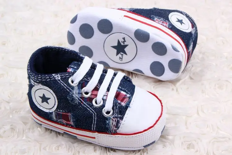 Newest Retail Boys Star Brand Canvas baby toddler shoes 11cm 12cm 13cm spring autumn children footwear