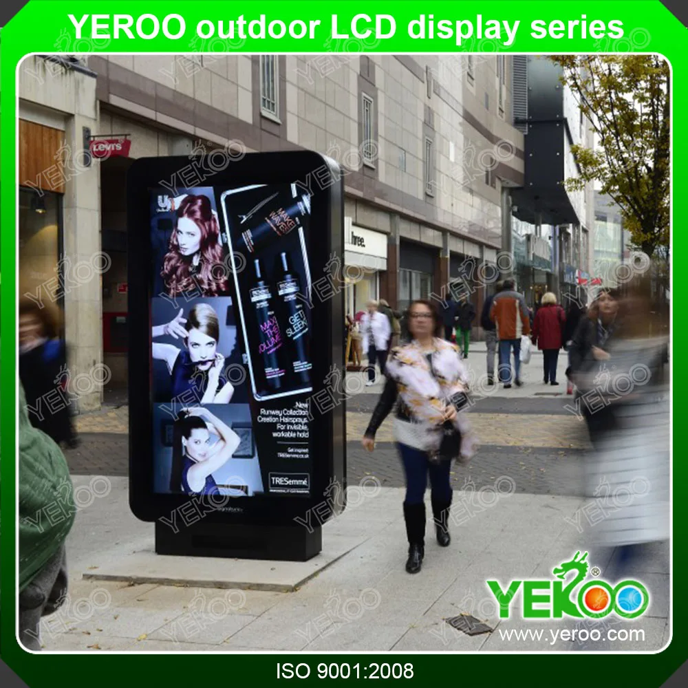 product-YEROO-55 Waterproof Ip65 Android Outdoor Digital Signage Advertising Totem Information Kiosk