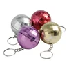 2019 Colorful Glitter Plastic Disco Ball Keychain Mini Ball Keychain