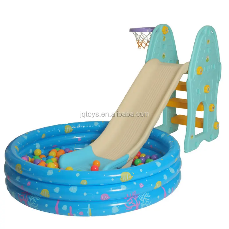 Newest Colored Plastic Indoor Slide Kids Toys Slide With Inflatable