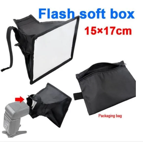 Portable Universal Square 15x17cm Flash Diffuser Softbox For Nikon
