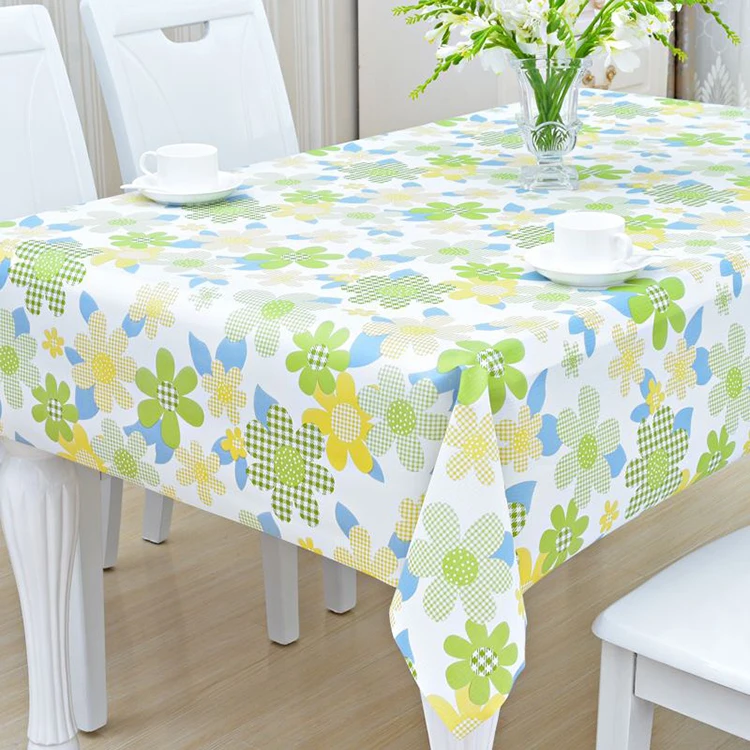 Custom Printed Tablecloth Waterproof Oil Proof Plastic Table Cloth