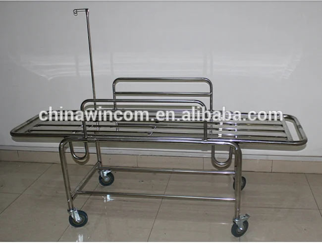 WN211 Medical Stainless Steel Surgical Pateint Ambulance Transfer Stretcher