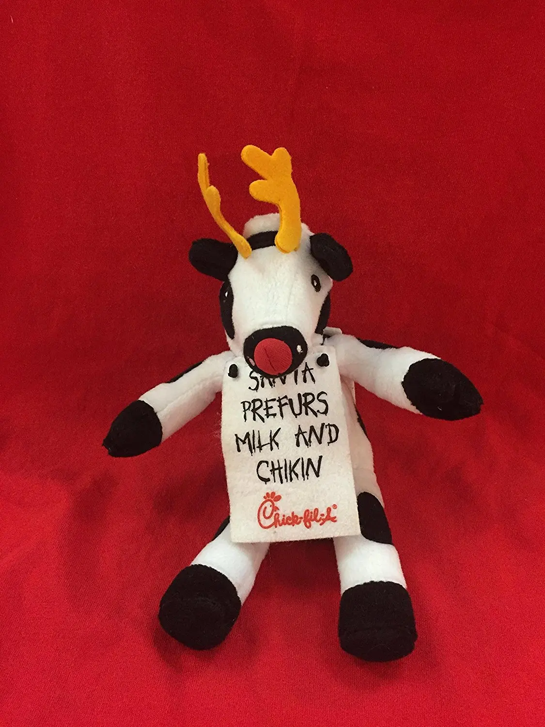 chick fil a large plush cow