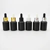 in stock wholesale 30ml matte black dropper bottle 30ml serum bottle with pump gold spray
