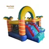 inflatable Hawaii jumping bounce with single slide combo game for kids outdoor game