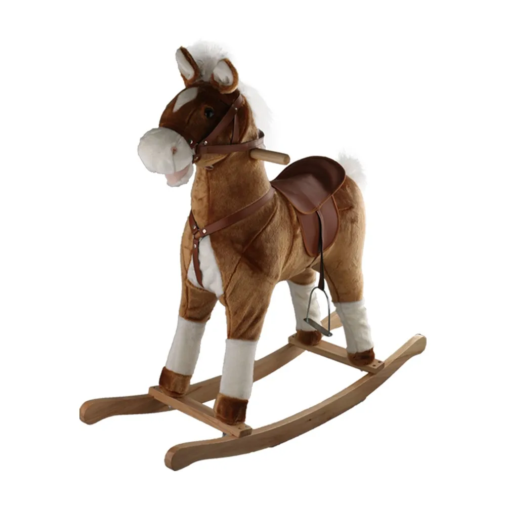 Hot Design Icti,Sedex,En71 Handmade Wooden Rocking Horse Baby Rocker
