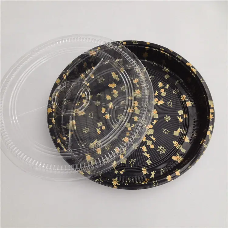 disposable round tray with lid